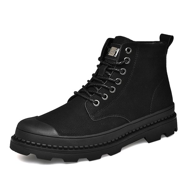 men genuine leather boots casual british design non slip real leather ankle boots for fashion men warm snow shoes, Black
men genuine leather boots casual british design non slip real leather ankle boots for fashion men warm snow shoes, Black