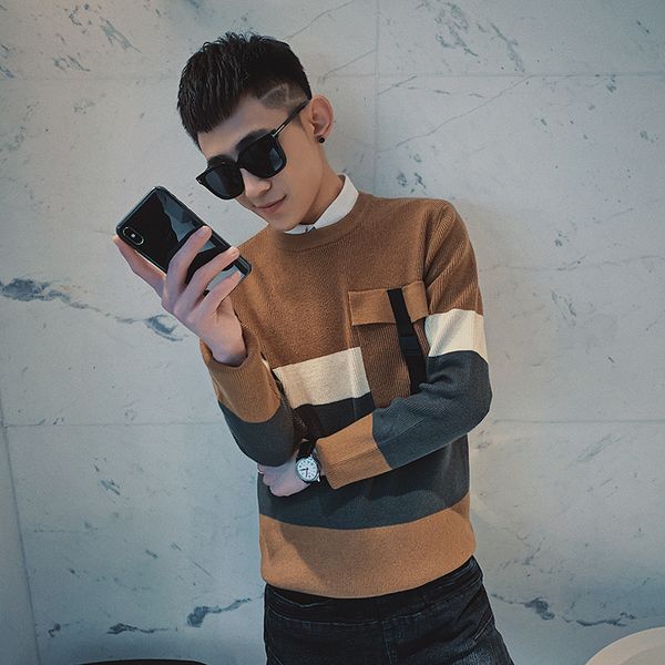 winter sweater men's slim warm fashion contrast color casual o-neck knitted pullover man wild long-sleeved sweater male clothes, White;black
winter sweater men's slim warm fashion contrast color casual o-neck knitted pullover man wild long-sleeved sweater male clothes, White;black