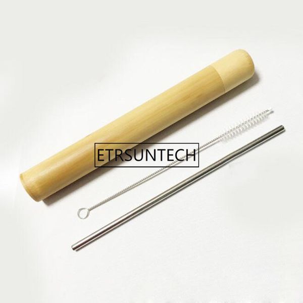100set reusable straw 304 stainless steel straw eco friendly metal drinking with brush & bamboo tube
100set reusable straw 304 stainless steel straw eco friendly metal drinking with brush & bamboo tube