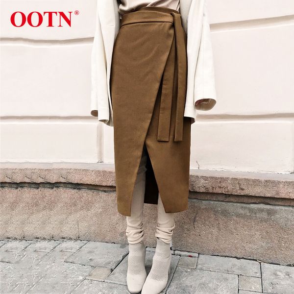 ootn vintage brown asymmetry wrap skirt autumn winter suede midi skirts high waist women long skirt office khaki 2019 fashion, Black;gray
ootn vintage brown asymmetry wrap skirt autumn winter suede midi skirts high waist women long skirt office khaki 2019 fashion, Black;gray