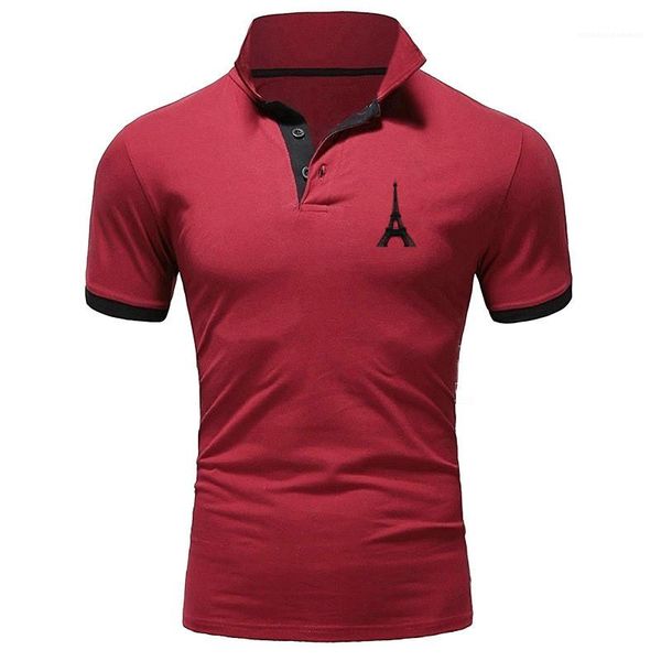 print solid mens polo designer lapel neck short sleeve slim casual mens tees paris effie tower, White;black
print solid mens polo designer lapel neck short sleeve slim casual mens tees paris effie tower, White;black