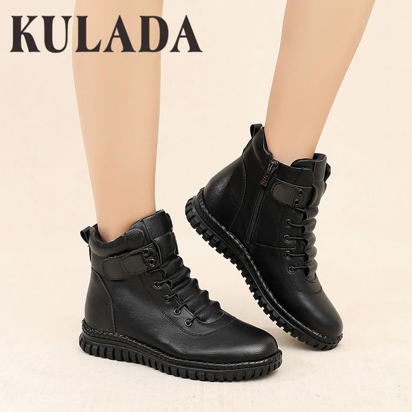 boots kulada women ankle autumn waterproof warm woman platform non-slip sole female casual shoes ladies pu leather, Black
boots kulada women ankle autumn waterproof warm woman platform non-slip sole female casual shoes ladies pu leather, Black