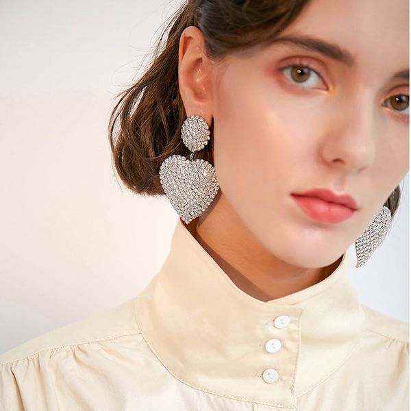 2020 hiphop women earrings multi crystal heart earrings bib rhinestone statement earrings for women hyperbole brincos party jewelry, Golden;silver
2020 hiphop women earrings multi crystal heart earrings bib rhinestone statement earrings for women hyperbole brincos party jewelry, Golden;silver
