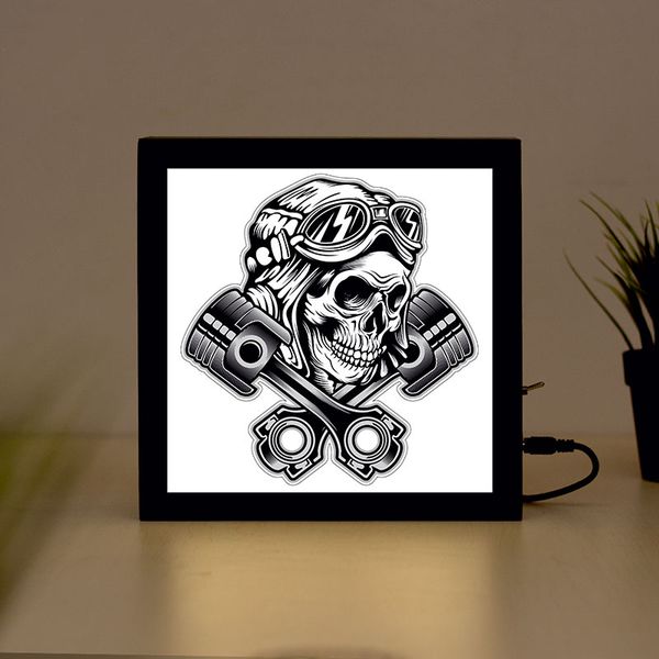 racer skull handcrafted wooden light box sign for home, restaurant, coffee shop business signage
racer skull handcrafted wooden light box sign for home, restaurant, coffee shop business signage