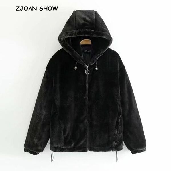 stylish hooded long hairy shaggy faux fur jackets new 2018 woman long sleeve adjustable hem loose faux fur coat outerwear 2 clrs, Black
stylish hooded long hairy shaggy faux fur jackets new 2018 woman long sleeve adjustable hem loose faux fur coat outerwear 2 clrs, Black