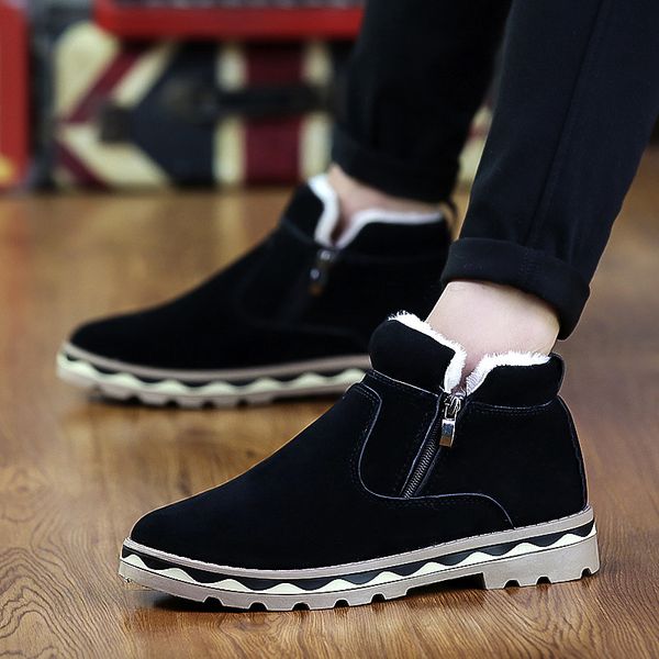 2019 new winter men's shoes fashion casual outdoor snow boots plus cotton warm men's casual non-slip zipper boots e21-56, Black
2019 new winter men's shoes fashion casual outdoor snow boots plus cotton warm men's casual non-slip zipper boots e21-56, Black
