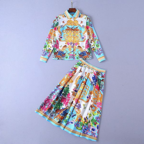 2019 ladie luxury floral print lapel collar pleated kirt 2 piece et uit women long leeve fa hion twopiece et yz181123
2019 ladie luxury floral print lapel collar pleated kirt 2 piece et uit women long leeve fa hion twopiece et yz181123