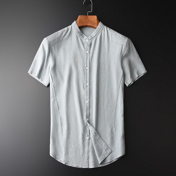 brand linen short sleeve men's shirts hight quality stand collar summer comfortable ventilate thin men's shirts -4xl, White;black
brand linen short sleeve men's shirts hight quality stand collar summer comfortable ventilate thin men's shirts -4xl, White;black