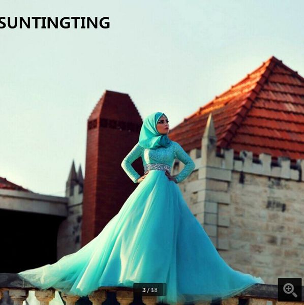 2019 new islamic blue long sleeve modest women prom dresses hijab muslim beaded crystals modest prom gowns vestido de noiva selling, Black
2019 new islamic blue long sleeve modest women prom dresses hijab muslim beaded crystals modest prom gowns vestido de noiva selling, Black
