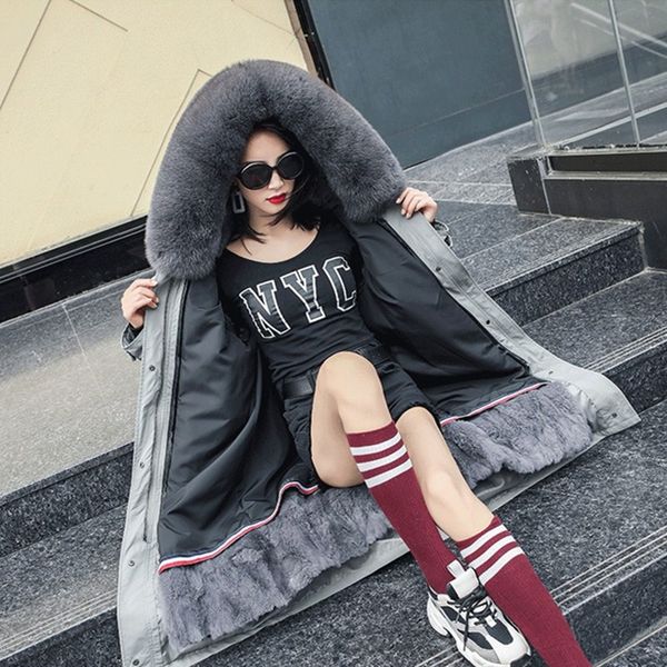 waterproof real fur coat long parka winter jacket women natural fur collar hooded thick warm outerwear detachable, Black
waterproof real fur coat long parka winter jacket women natural fur collar hooded thick warm outerwear detachable, Black