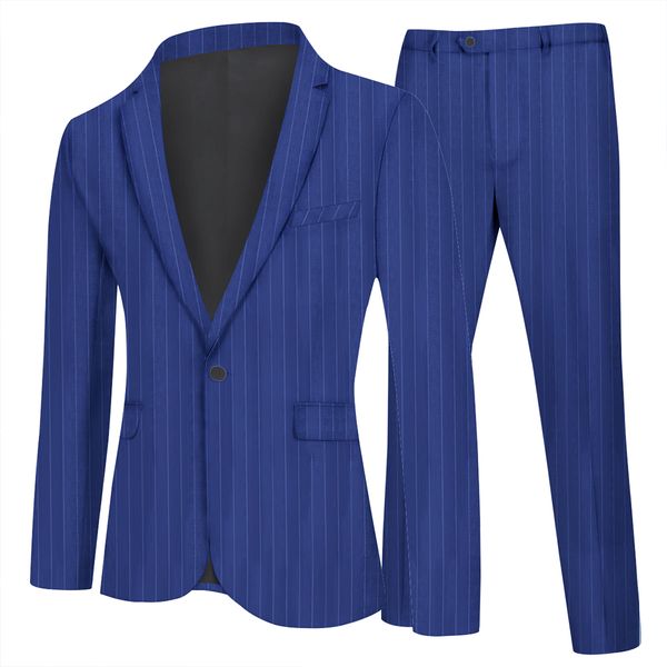 vertical stripes men suit 2pc wedding groom pinstripe formal suit business meeting tuxedo dinner party men dress (blazer+pants, White;black
vertical stripes men suit 2pc wedding groom pinstripe formal suit business meeting tuxedo dinner party men dress (blazer+pants, White;black