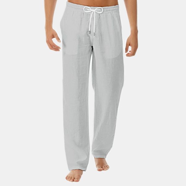 men's summer new style simple and fashionable pure cotton and linen trousers men casual pants fitness workout sweatpants, Black
men's summer new style simple and fashionable pure cotton and linen trousers men casual pants fitness workout sweatpants, Black