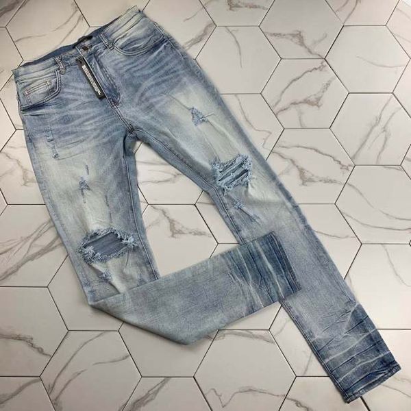 new tide brand knee hole patch jeans slim feet micro stretch personality jeans mens designer fashion brand trousers, Blue
new tide brand knee hole patch jeans slim feet micro stretch personality jeans mens designer fashion brand trousers, Blue