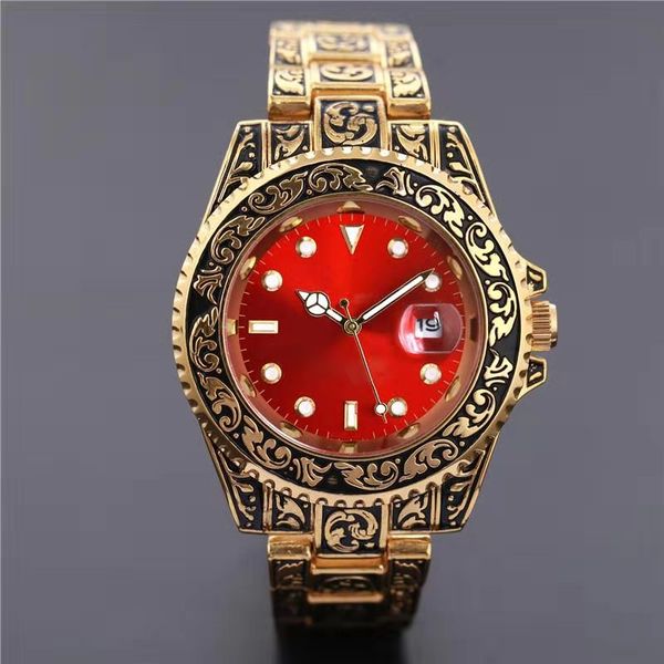 new style brand watch 44mm luxury watch carving pattern steel strip quartz movement men's watches gold relojes, Slivery;brown
new style brand watch 44mm luxury watch carving pattern steel strip quartz movement men's watches gold relojes, Slivery;brown