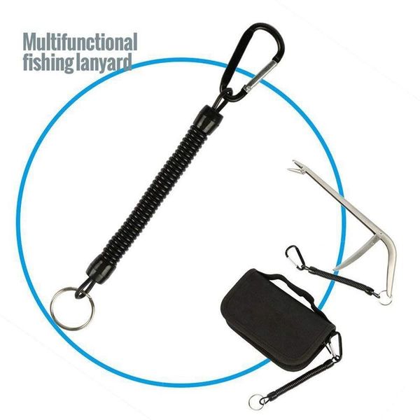 black fishing lanyard accessories plastic retractable coiled tether with carabiner for pliers lip grips tackle fish tools (pack
black fishing lanyard accessories plastic retractable coiled tether with carabiner for pliers lip grips tackle fish tools (pack