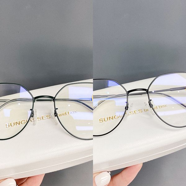 anti-radiation blue goggles myopia myopia women's irregular frame glasses frame men's eye protection plain glasses tide, Silver
anti-radiation blue goggles myopia myopia women's irregular frame glasses frame men's eye protection plain glasses tide, Silver