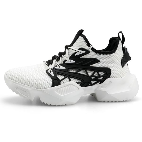 men's non-slip wear-resistant running shoes lace-up sports shoes spring and autumn thick bottom comfortable casual, Black
men's non-slip wear-resistant running shoes lace-up sports shoes spring and autumn thick bottom comfortable casual, Black