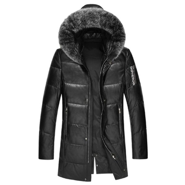 2020 haining leather jacket men sheep leather hooded down jacket men casual fit down, Black
2020 haining leather jacket men sheep leather hooded down jacket men casual fit down, Black