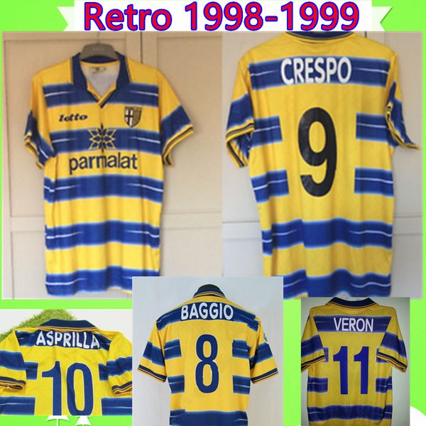 #9 crespo 98 99 retro parma soccer jerseys 1998 1999 vintage classic collection yellow football shirts #1 buffon #10 asprilla #8 baggio, Black;yellow
#9 crespo 98 99 retro parma soccer jerseys 1998 1999 vintage classic collection yellow football shirts #1 buffon #10 asprilla #8 baggio, Black;yellow