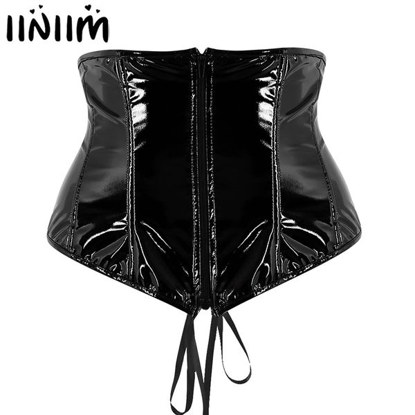 womens femme wetlook clubwear costume faux leather zip up front steampunk gothic wasit trainer corset for cosplay party y191207, Slivery;black
womens femme wetlook clubwear costume faux leather zip up front steampunk gothic wasit trainer corset for cosplay party y191207, Slivery;black