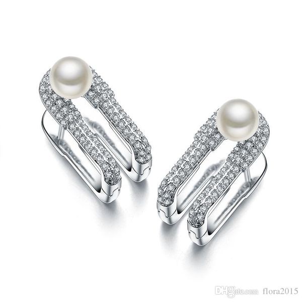 new european america fashion brands clip piercing earrings with freshwater pearl for women gift brincos wedding jewelry, Silver
new european america fashion brands clip piercing earrings with freshwater pearl for women gift brincos wedding jewelry, Silver