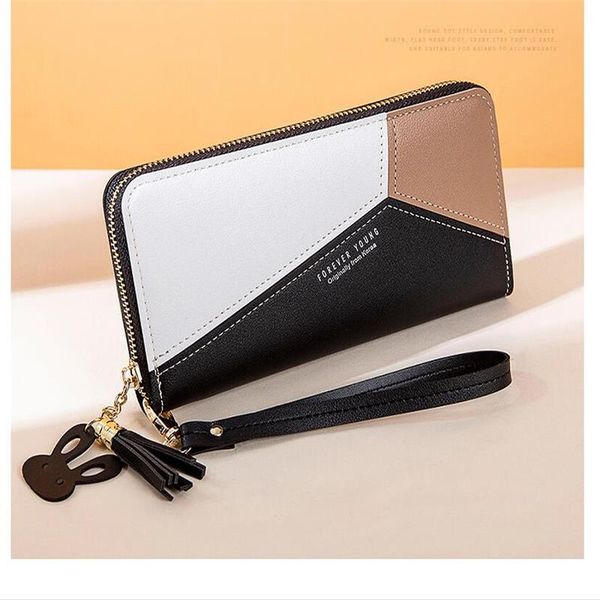 pu korean version colour-impact splicing zipper fringed large-capacity wallet mobile handbag pocket change purse, Red;black
pu korean version colour-impact splicing zipper fringed large-capacity wallet mobile handbag pocket change purse, Red;black