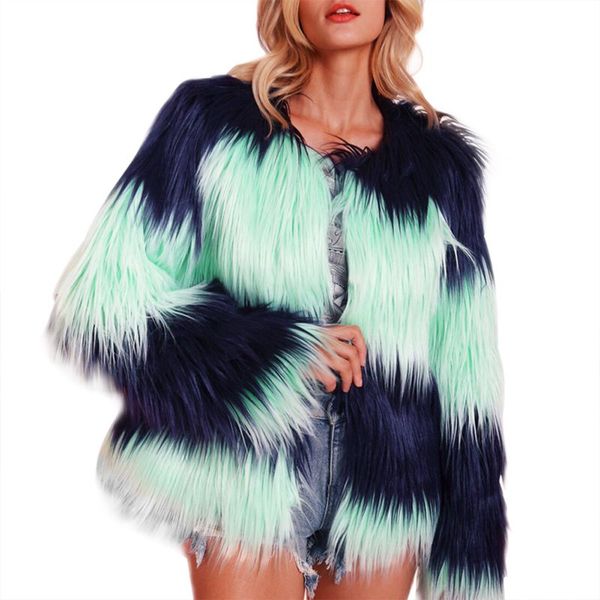 faux fur coat women warm long sleeve constrast clolr female outerwear autumn winter coat jacket hairy collarless overcoat, Black
faux fur coat women warm long sleeve constrast clolr female outerwear autumn winter coat jacket hairy collarless overcoat, Black