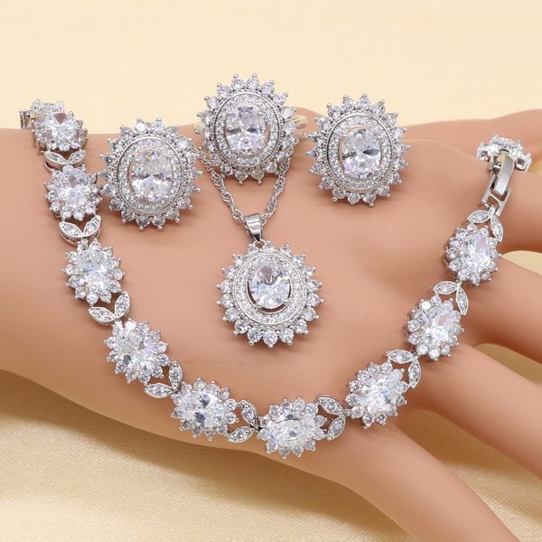 white imitated emerald crystal white zirconia silver color bridal jewelry sets for women necklace pendant earrings ring bracelet
white imitated emerald crystal white zirconia silver color bridal jewelry sets for women necklace pendant earrings ring bracelet