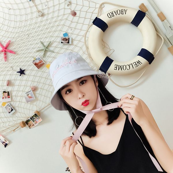 2018 new fashion hat goodbye letter fisherman hat ladies casual windproof belt big pot cap outdoor leisure sunscreen, Blue;gray
2018 new fashion hat goodbye letter fisherman hat ladies casual windproof belt big pot cap outdoor leisure sunscreen, Blue;gray