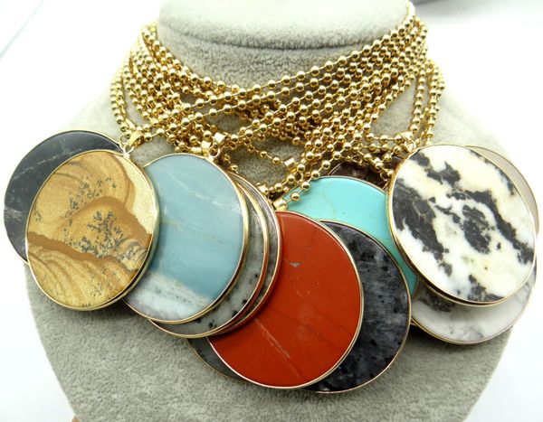 natural stone tiger eye quartz crystal turquoises lapis round cake pendant for diy jewelry making necklace accessories1pcs, Silver
natural stone tiger eye quartz crystal turquoises lapis round cake pendant for diy jewelry making necklace accessories1pcs, Silver