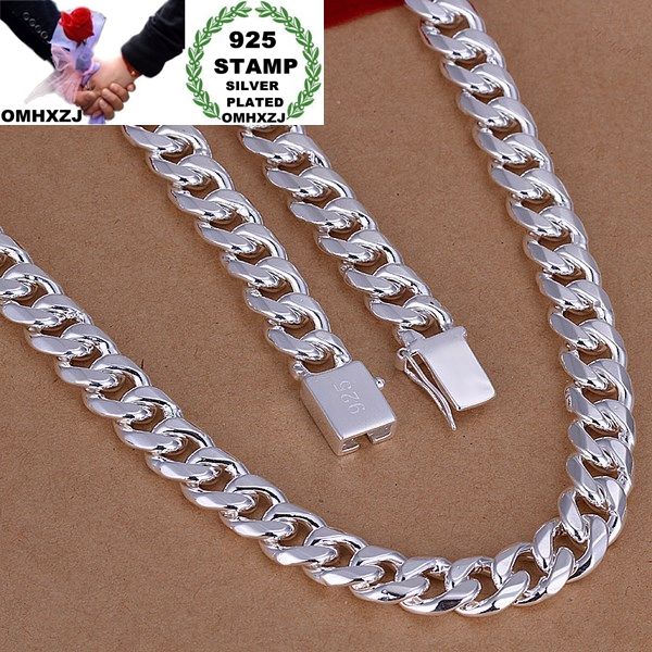 omhxzj wholesale european fashion jewelry man male party wedding gift wide thick silver 925 stamp chain necklace na188
omhxzj wholesale european fashion jewelry man male party wedding gift wide thick silver 925 stamp chain necklace na188