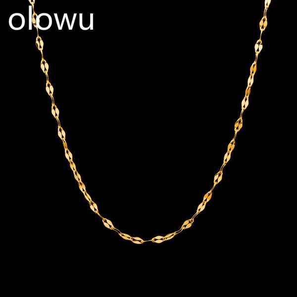 olowu men women chain necklace custom jewelry gold silver color stainless steel necklace fashion lip-chain necklaces female
olowu men women chain necklace custom jewelry gold silver color stainless steel necklace fashion lip-chain necklaces female
