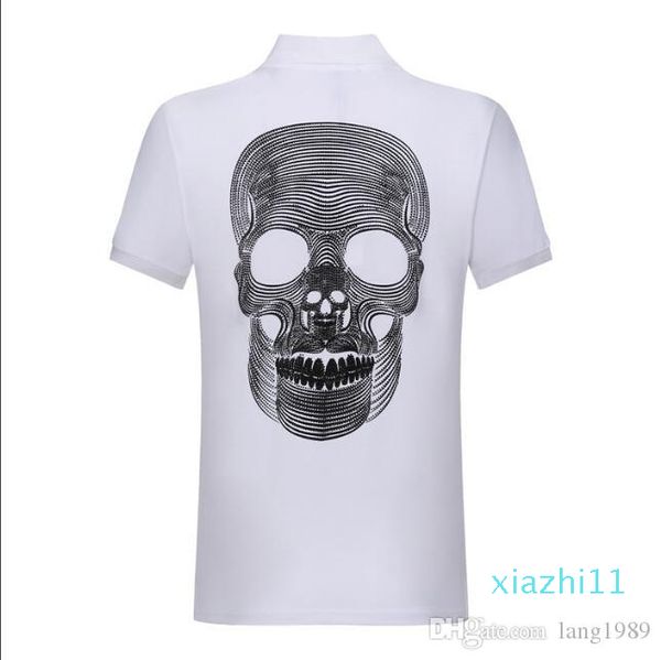 fashion-2019 wholesale men's wear cotton large-size short-sleeved t-shirt summer lapel polo shirt phillip plain #4407, White;black
fashion-2019 wholesale men's wear cotton large-size short-sleeved t-shirt summer lapel polo shirt phillip plain #4407, White;black