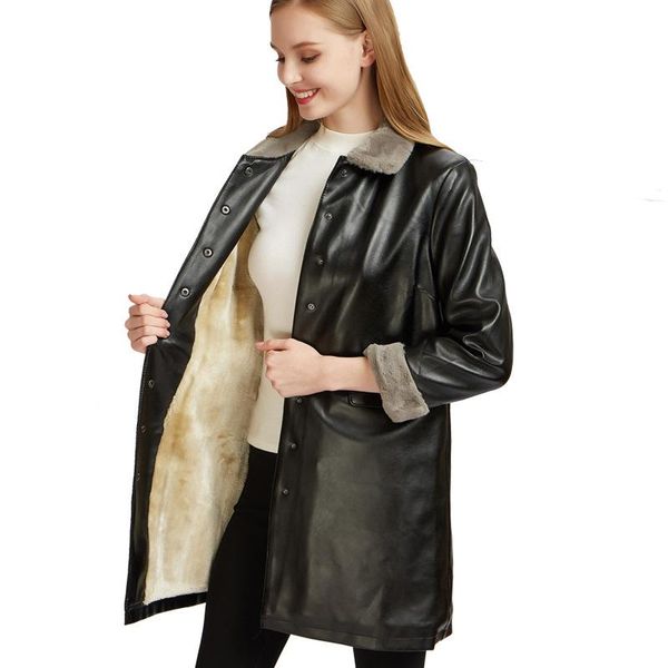 plus size -5xl fleece ladies pu jackets women autumn winter long casual faux leather motorcycle jackets outwear wj92, Black
plus size -5xl fleece ladies pu jackets women autumn winter long casual faux leather motorcycle jackets outwear wj92, Black