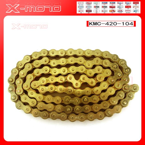 gold kmc 420 102/104/108 links gold o-ring chain 50 70 90 110 125cc dirt bike/pit bike 420 china can choose thelinks you want
gold kmc 420 102/104/108 links gold o-ring chain 50 70 90 110 125cc dirt bike/pit bike 420 china can choose thelinks you want