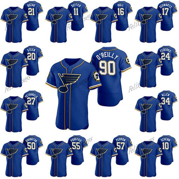 st. louis blues 2020 hockey x baseball crossover jersey 90 ryan o'reilly 50 binnington al macinnis bob plager alexander steen, Black;red
st. louis blues 2020 hockey x baseball crossover jersey 90 ryan o'reilly 50 binnington al macinnis bob plager alexander steen, Black;red