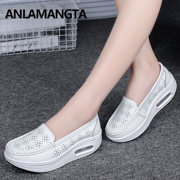 women loafers spring summer leather slip on sneakers woman casual loafers women's flats platform shoes ladies wedge shoes, Black
women loafers spring summer leather slip on sneakers woman casual loafers women's flats platform shoes ladies wedge shoes, Black