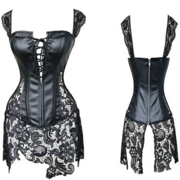 leather corsets skirt lace-up hollow out corsele black faux leather lace shaper bustier plus size steampunk corset dress, Black;white
leather corsets skirt lace-up hollow out corsele black faux leather lace shaper bustier plus size steampunk corset dress, Black;white