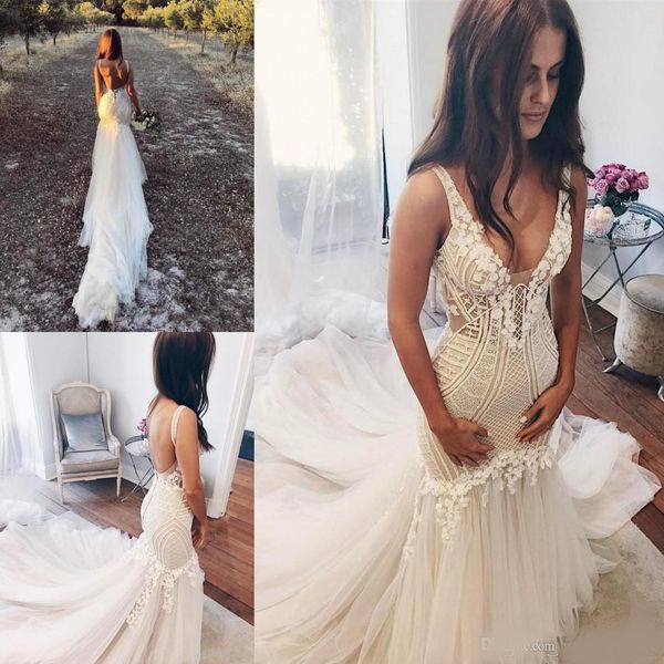 vintage v-neck mermaid wedding dresses bridal gowns lace applique backless modest robe de mariée vestido de novia court train wedding gowns, White
vintage v-neck mermaid wedding dresses bridal gowns lace applique backless modest robe de mariée vestido de novia court train wedding gowns, White