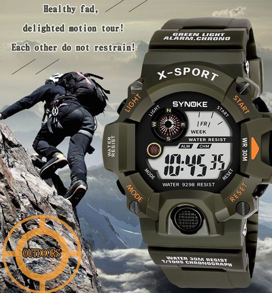 synoke g style men sports watches chronograph digital wristwatches resistant montre homme erkek saat n50, Slivery;brown
synoke g style men sports watches chronograph digital wristwatches resistant montre homme erkek saat n50, Slivery;brown