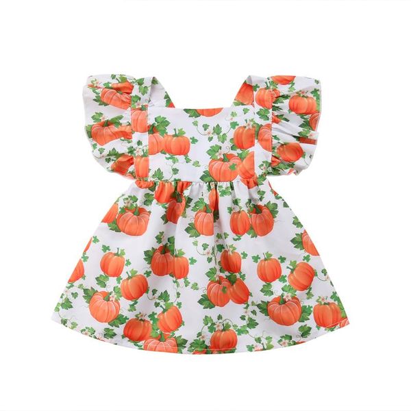 хэллоуин новый сладкие младенческая малышей ребёнков платье складки длина рукава печати колено a-line платье, Red;yellow 
хэллоуин новый сладкие младенческая малышей ребёнков платье складки длина рукава печати колено a-line платье, Red;yellow