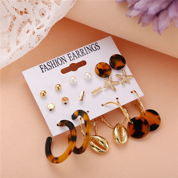 new vintage earrings sets for women bohemian mix stud earring acrylic acetate geometric circle shell drop earring set brincos hz, Silver
new vintage earrings sets for women bohemian mix stud earring acrylic acetate geometric circle shell drop earring set brincos hz, Silver