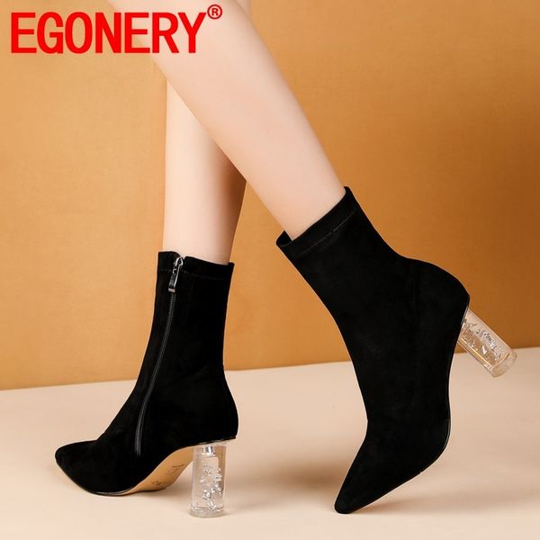 egonery party women boots winter new fashion ankle boots outside high heels pointed toe zip flock women shoes drop shipping, Black
egonery party women boots winter new fashion ankle boots outside high heels pointed toe zip flock women shoes drop shipping, Black