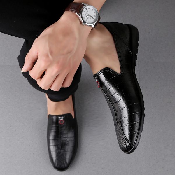 large size men summer genuine leather shoes breathable leather flats loafers men casual shoes fashion slip on driving, Black
large size men summer genuine leather shoes breathable leather flats loafers men casual shoes fashion slip on driving, Black