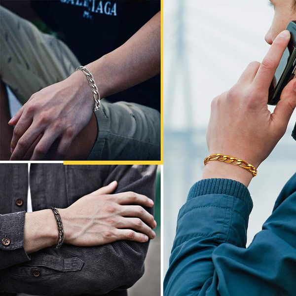 bracelets mans stainless steel bracelet men gifts male cuban link chain on hand men accessories man's chain bracelet jewelry, Black
bracelets mans stainless steel bracelet men gifts male cuban link chain on hand men accessories man's chain bracelet jewelry, Black