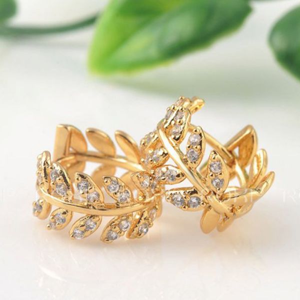 1 pair women girls gold leaf earrings female wedding party crystal copper leaf ear stud jewelry, Golden;silver
1 pair women girls gold leaf earrings female wedding party crystal copper leaf ear stud jewelry, Golden;silver