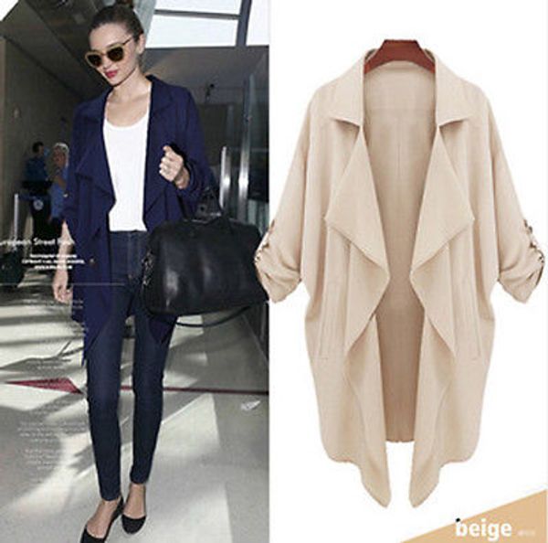 fashion women's double breasted loose long trench cardigan coat outerwear, Tan;black
fashion women's double breasted loose long trench cardigan coat outerwear, Tan;black