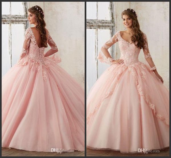 new quinceanera pageant ball gown long sleeve vestidos de quinceañera prom party dresses pink tulle applique lace 16 dresses, Blue;red
new quinceanera pageant ball gown long sleeve vestidos de quinceañera prom party dresses pink tulle applique lace 16 dresses, Blue;red