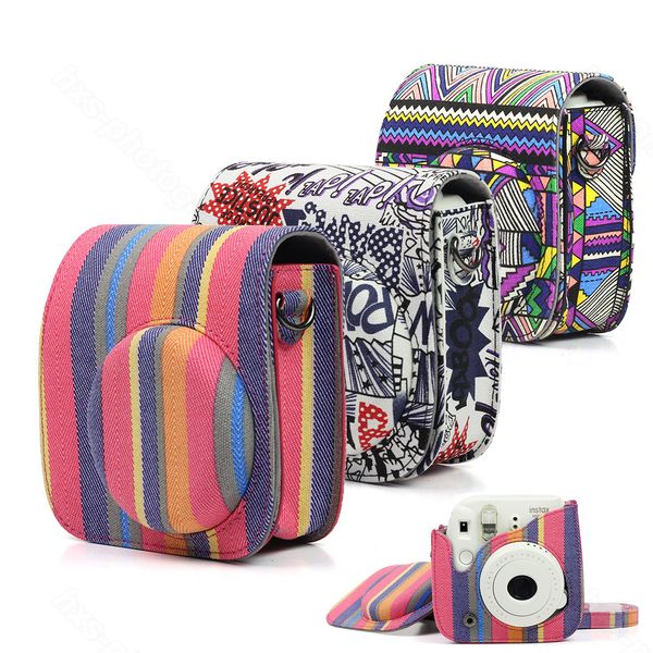 fujifilm instax mini 8 mini 9 camera protector, canvas pouch instant film camera accessories, quality shoulder strap camera bag