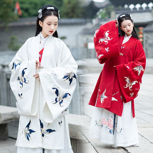 2019 p shoot winter new style chinese clothing female embroidery chinese traditional han clothing mantle red and white, Black;red
2019 p shoot winter new style chinese clothing female embroidery chinese traditional han clothing mantle red and white, Black;red